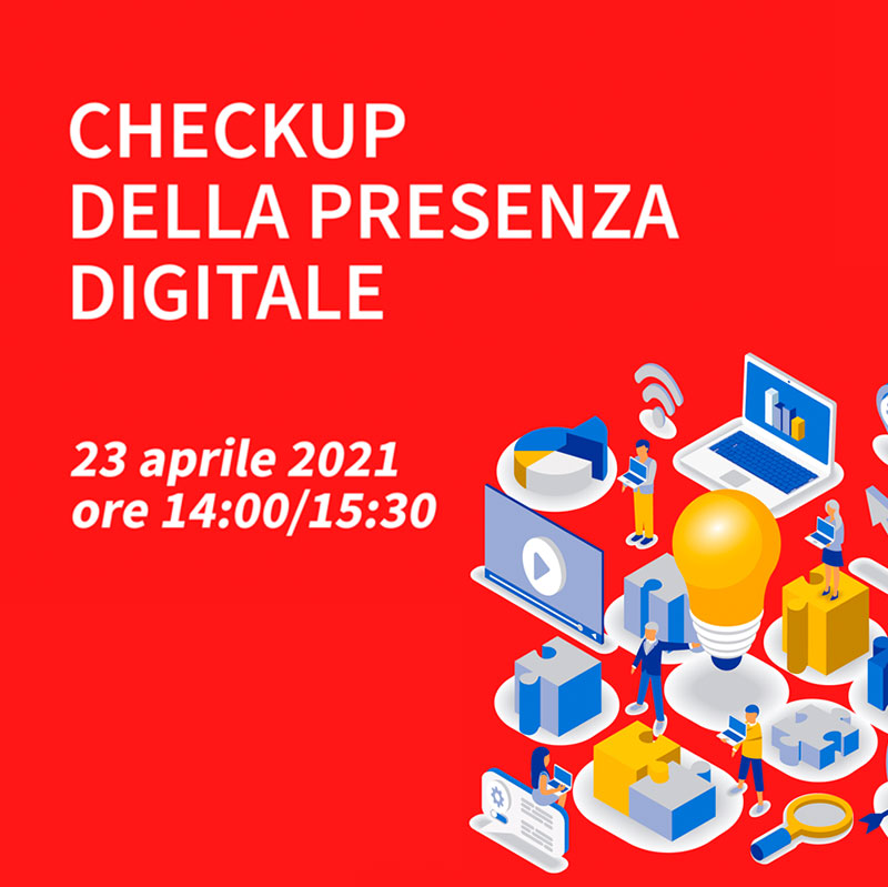 banner webinar checkup della presenza digitale 23 aprile 2021