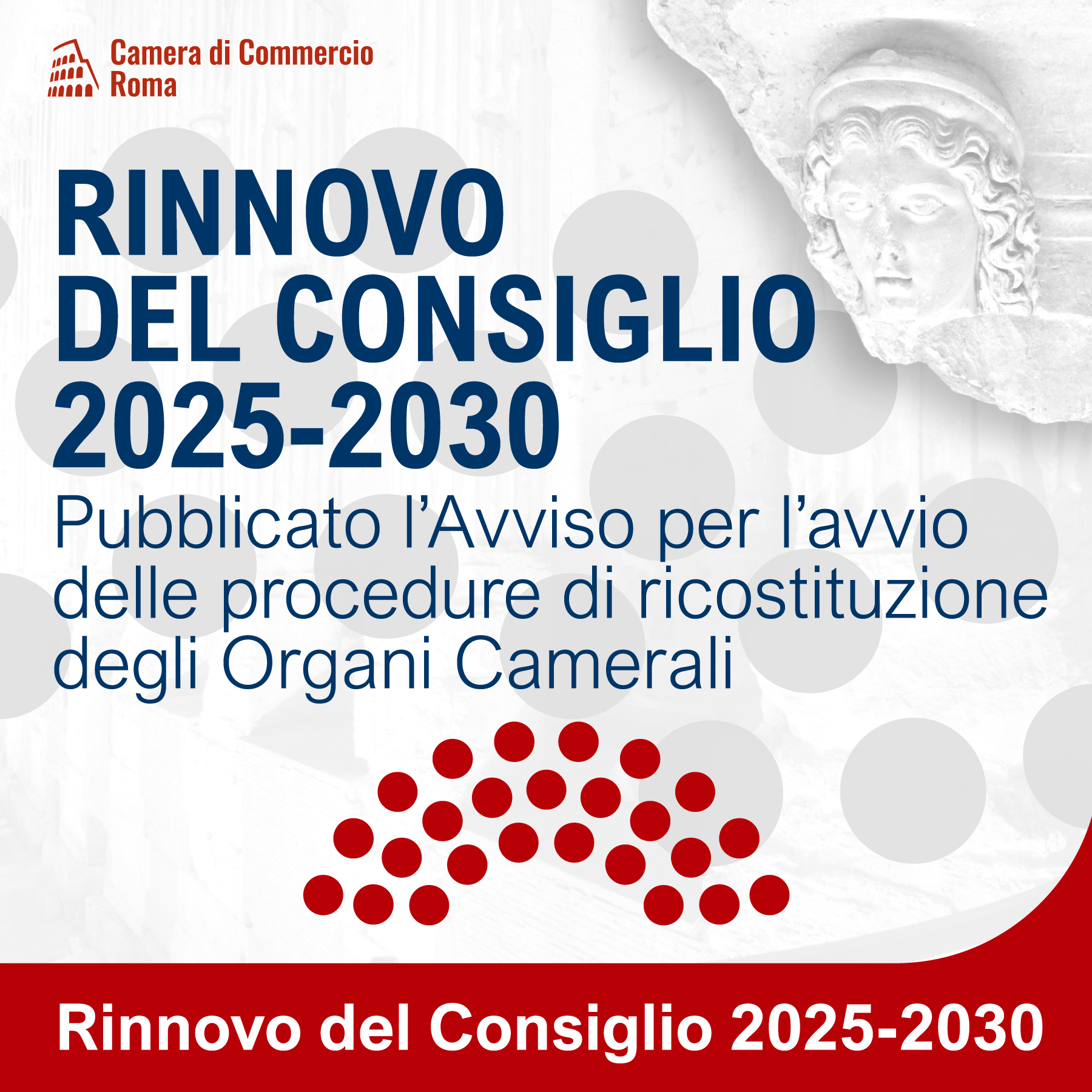 Rinnovo del Consiglio 2025-2030 - Pubblicato l'Avviso per l'avvio delle procedure di ricostituzione degli Organi Camerali