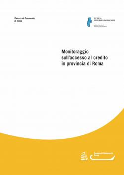 Copertina studio Monitoraggio accesso al credito in provincia di Roma