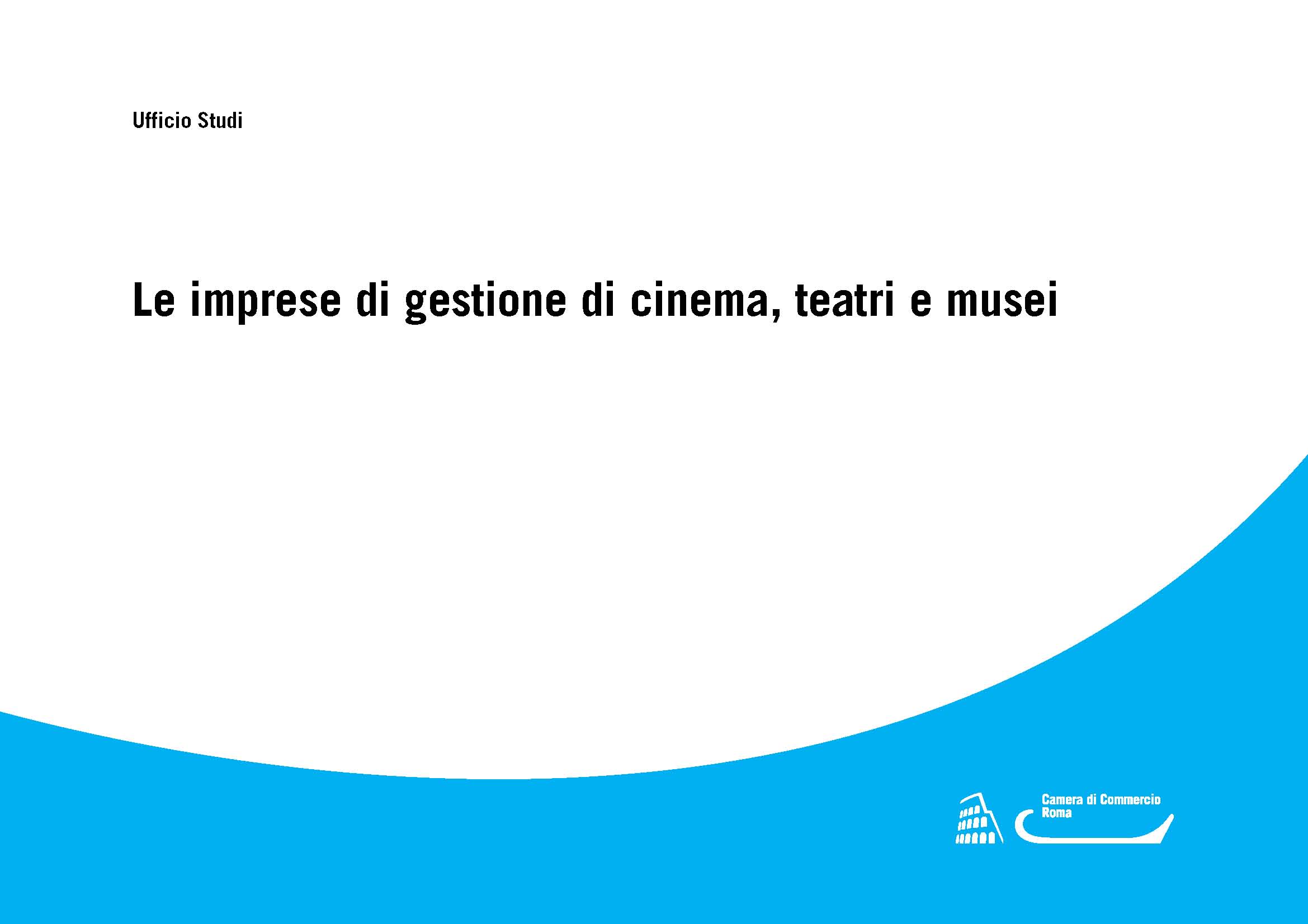 Copertina Le imprese di gestione di cinema, teatri