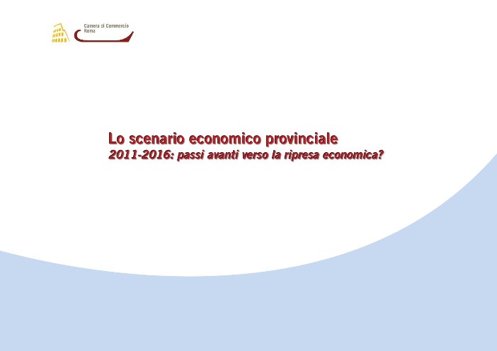 Lo scenario economico provinciale 2011_2016